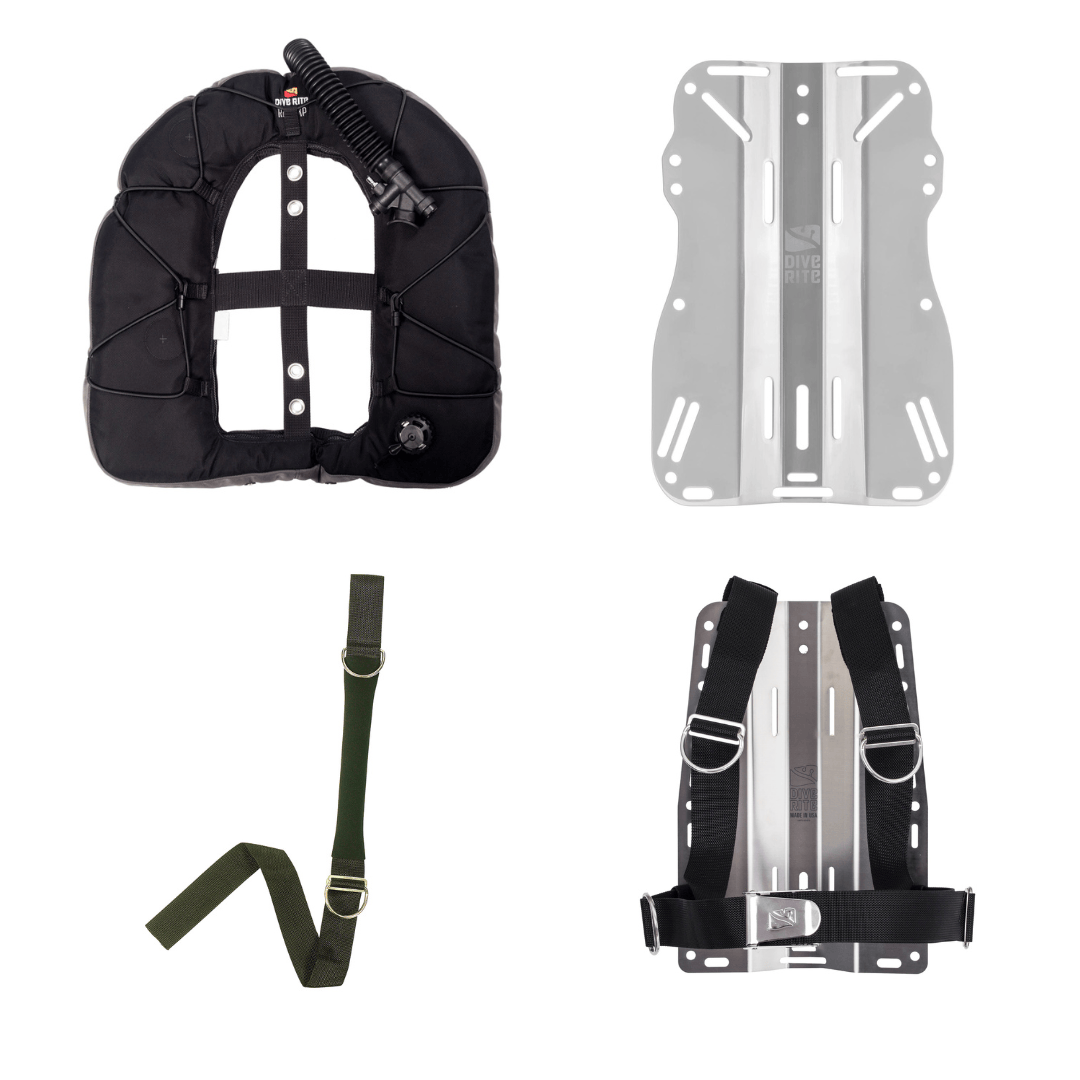Dive Rite Complete Doubles Backplate and Wing Kit 45LB Wing Paragon Dive Group