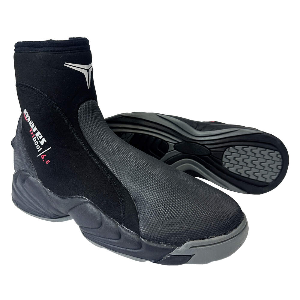 Black and gray scuba diving boot.