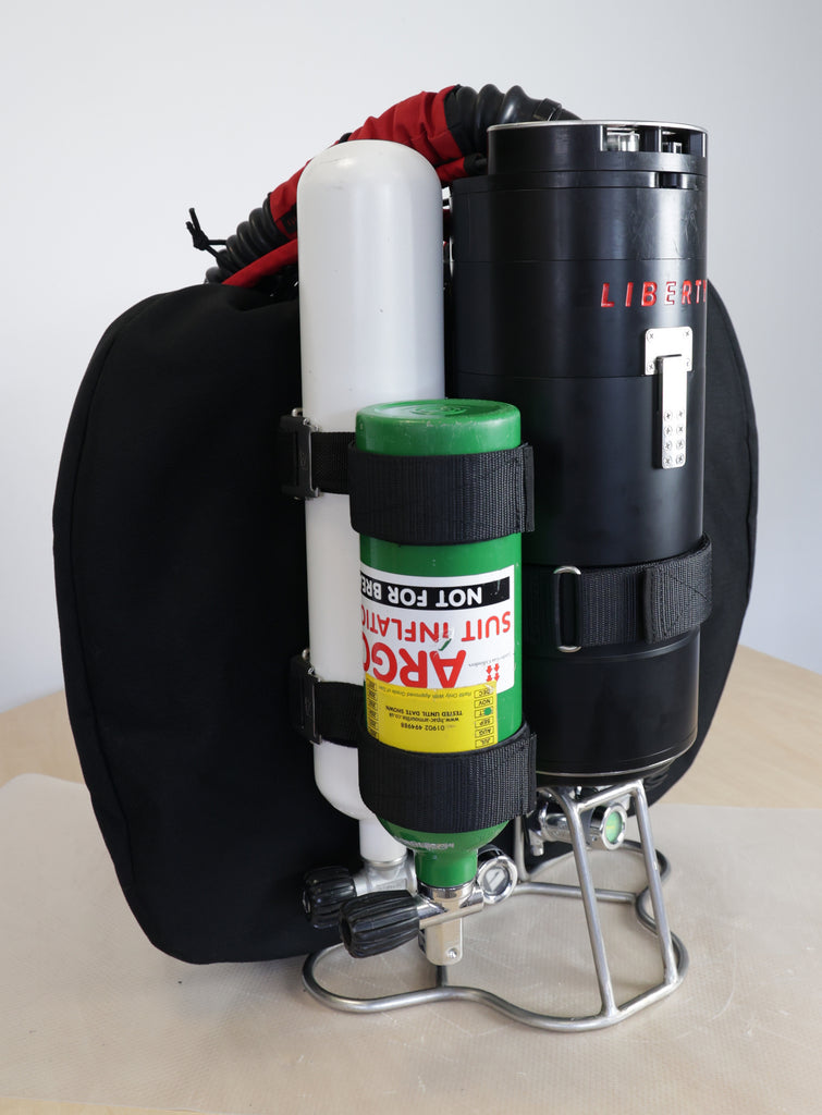 Liberty rebreather with Argon suit inflation tank.