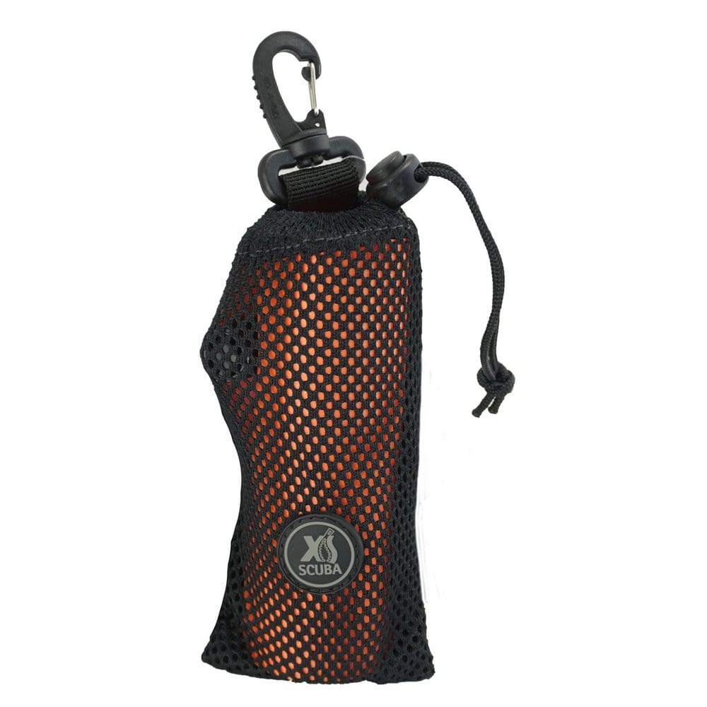SCUBA safety tube in mesh bag