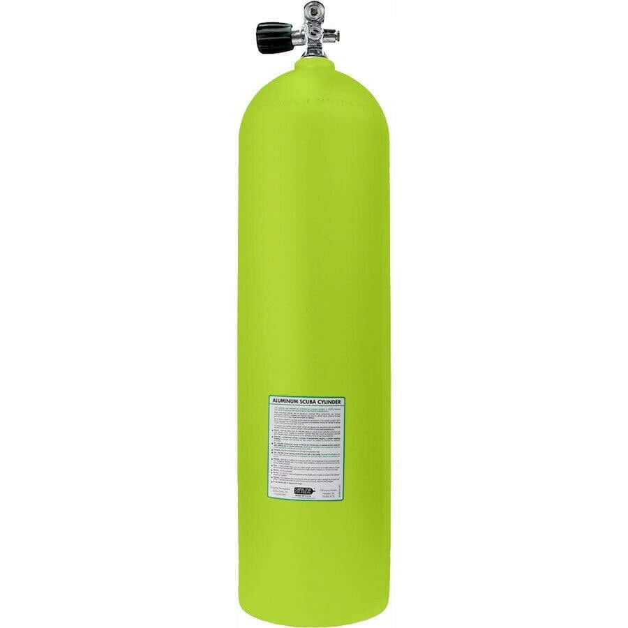 Bright green scuba tank