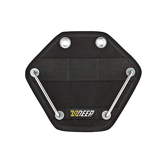 XDEEP BUTTPLATE-1 black scuba diving backplate