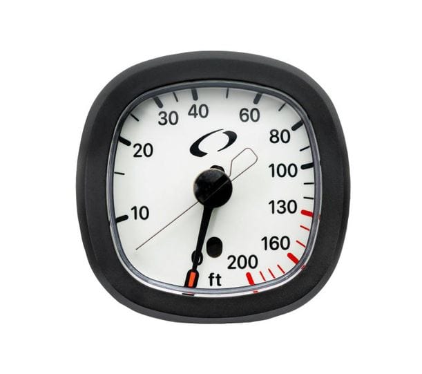 Depth gauge showing feet of depth