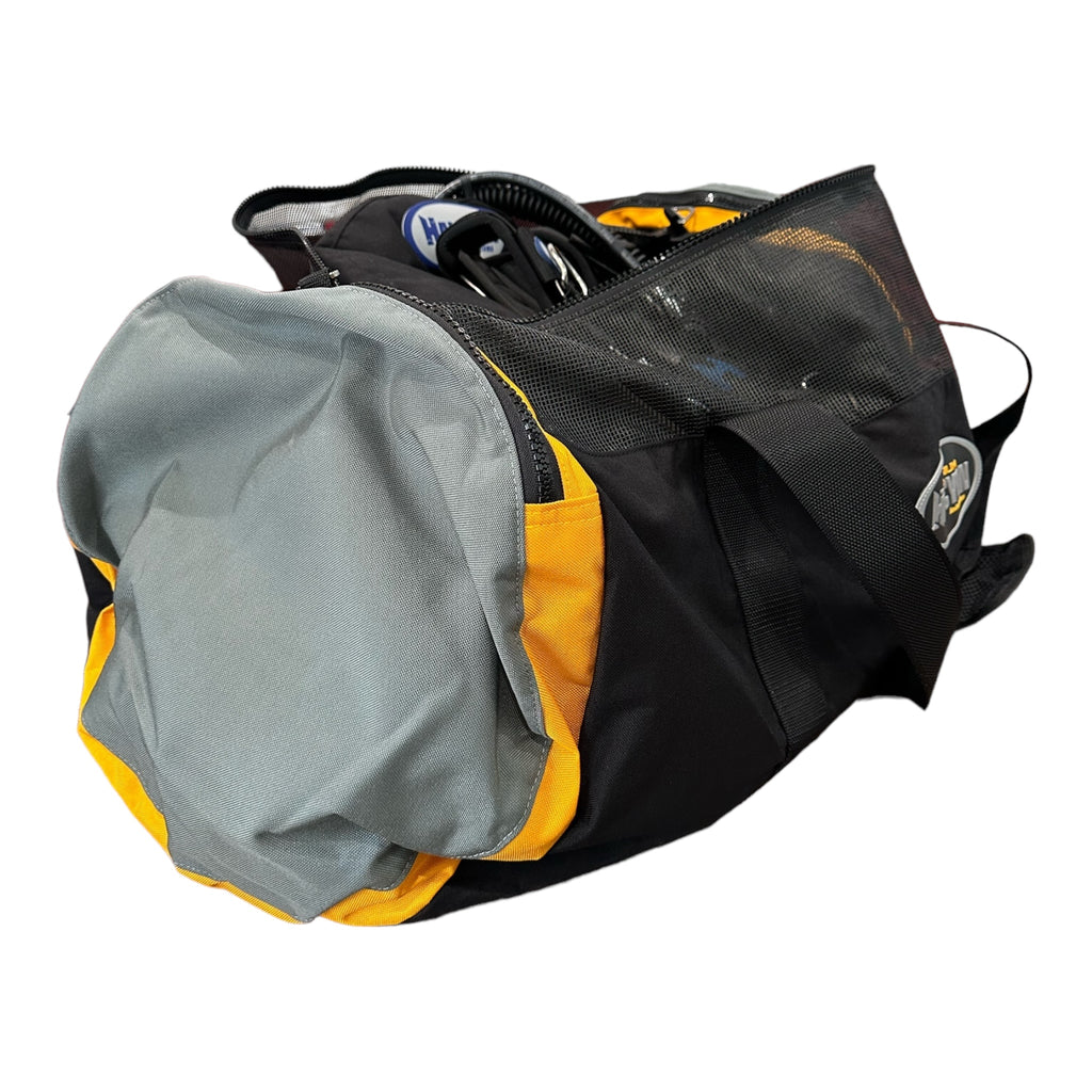Black and yellow duffel bag, 2024-08-20.