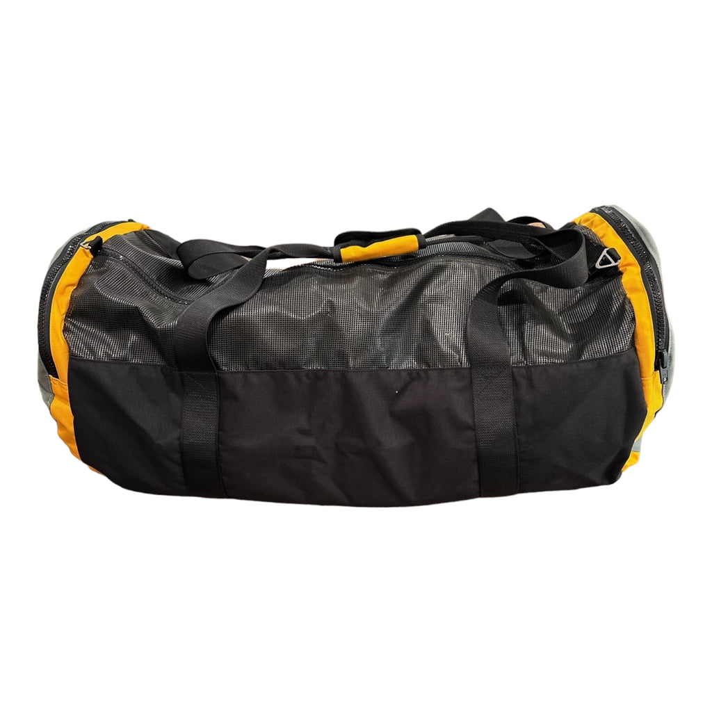 Black and yellow duffel bag, August 20, 2024