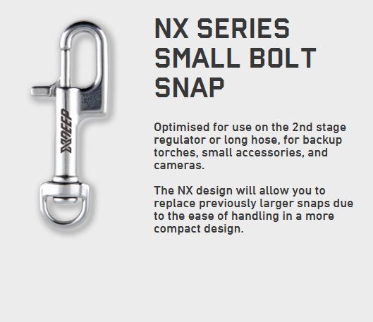蛇ノ助  Bolt Snaps - XDEEP NX Series High-Quality Snaps for Diving