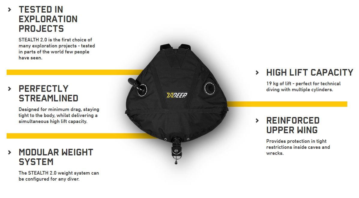 XDEEP Custom Stealth 2.0 Tec Sidemount Setup for Divers