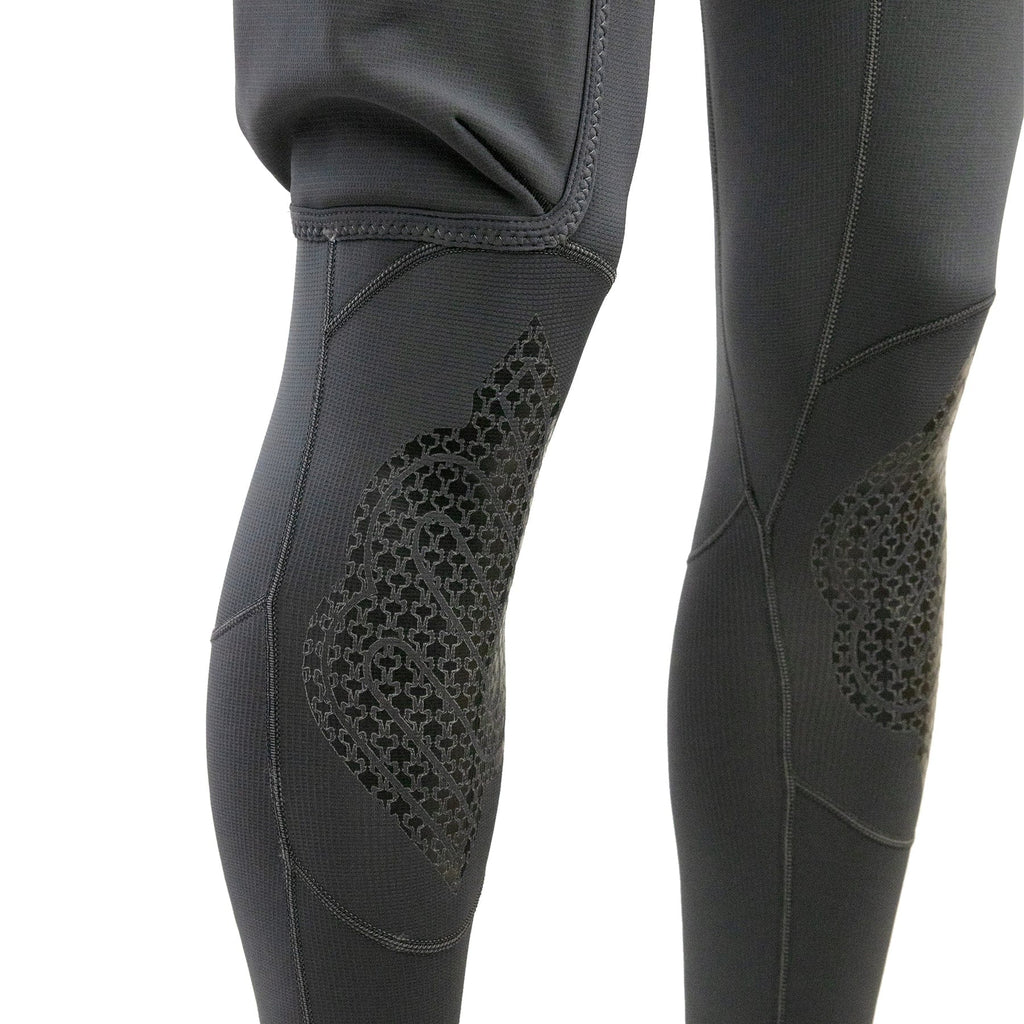 Close-up of protective knee padding