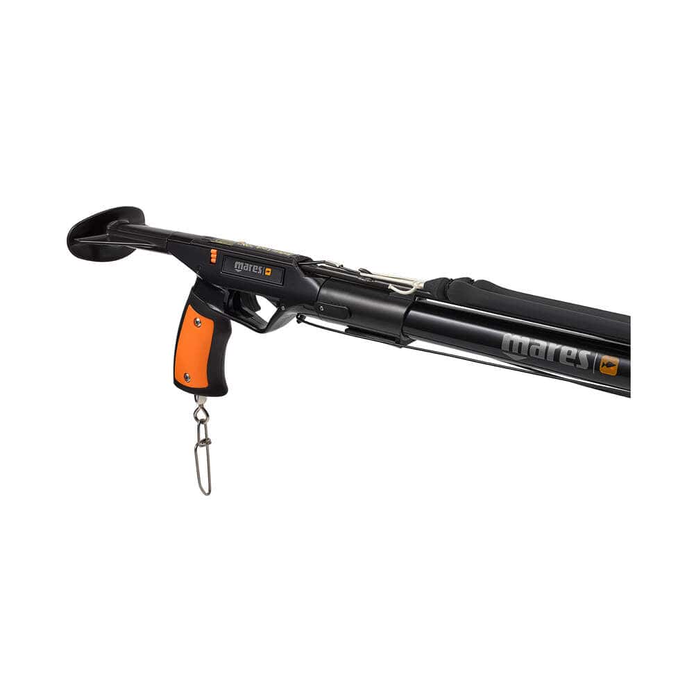 Black and orange spearfishing gun