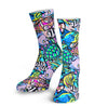 Spacefish Army - Neon Fish Frenzy Dive Socks