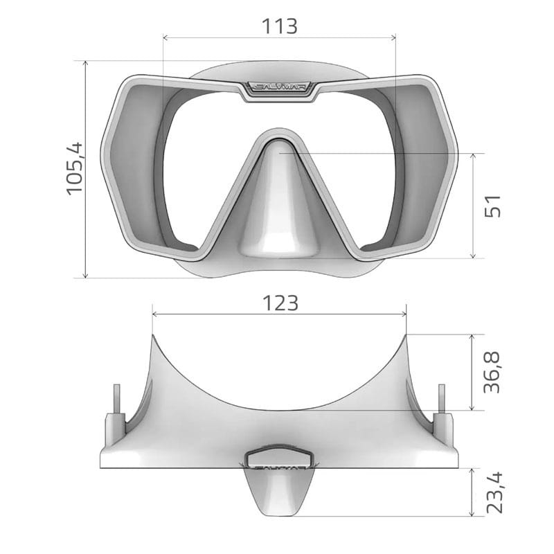 SALVIMAR - Drake Mask with Anti-Fog Lenses & Elastic Strap