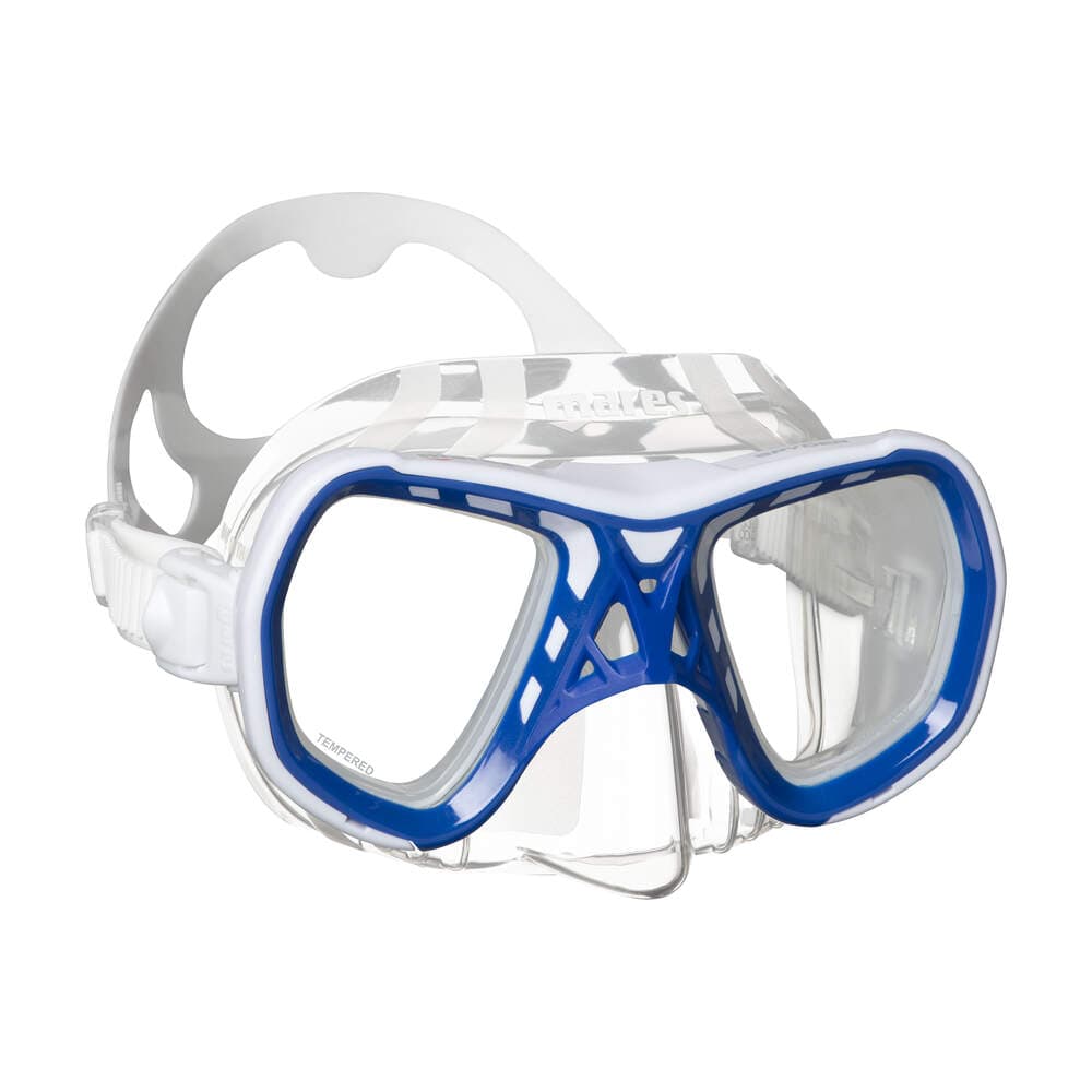 Spyder scuba mask with blue accents
