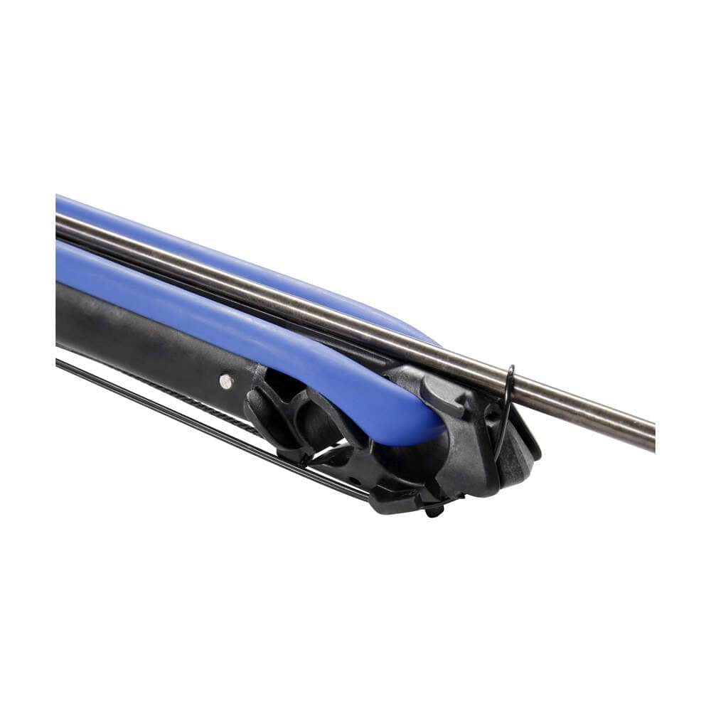Spearfishing gun detail - blue and black strike gun
