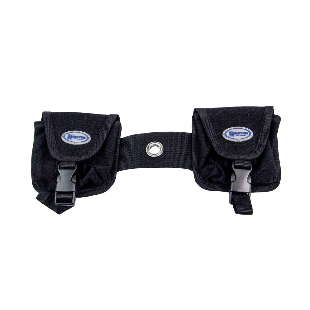 Black scuba diving weight belt with pockets