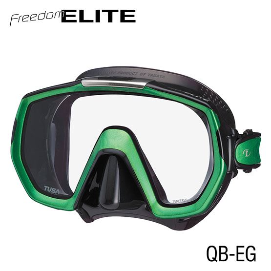 TUSA Freedom Elite diving mask in green (QB-EG)