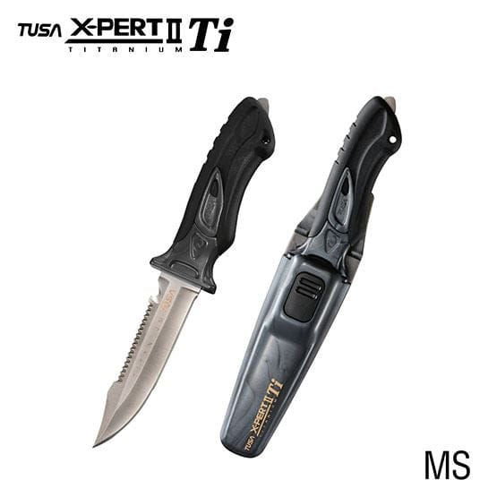 TUSA X-Pert II Ti titanium dive knife with sheath