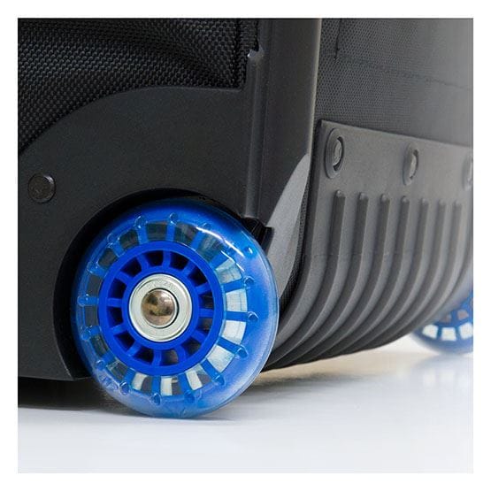 Rolling luggage wheel detail