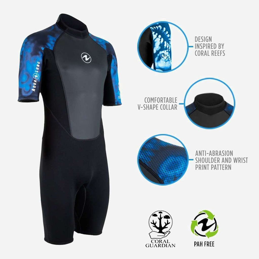 Aqua Lung shorty wetsuit su78101402xl_2, coral reef design